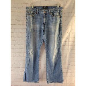 Lucky Brand 367 Vintage Boot Cut Denim Blue Jeans Worn Men's Size 34x29